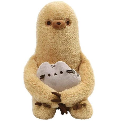 Мягкая игрушка Пушин и Ленивец (Pusheen with Sloth) 40 см