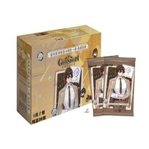 Коллекционные карточки Genshin Impact Тир 1 с Чжун Ли 5 штук в бустере (Геншин Импакт)