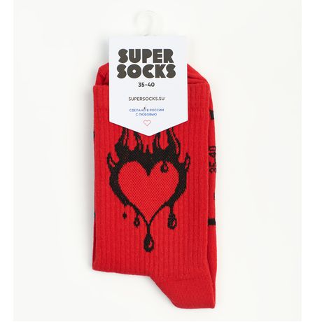 Носки SUPER SOCKS Diablo Heart (размер 35-40) изображение 2