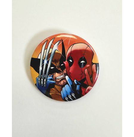 Значок Дэдпул и Росомаха из комикса (Deadpool & Wolverine), 4,5 см