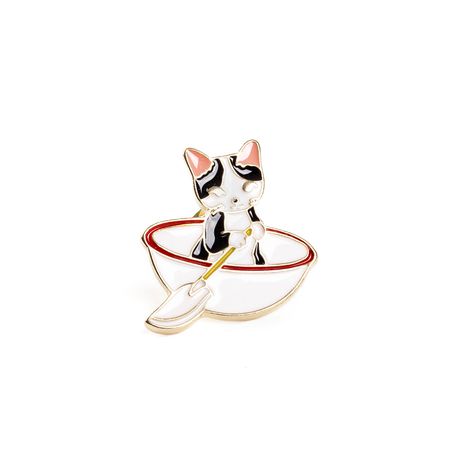 Значок Кот в тарелке