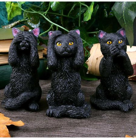Статуэтка Коты - Три мудрых кота (Three Wise Felines) изображение 4