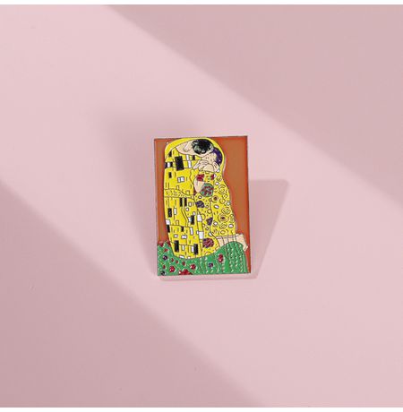 Значок Густав Климт Поцелуй (пин, металл)