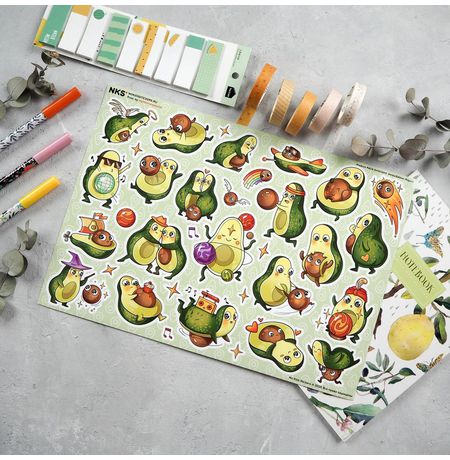 Набор стикеров Авокадо