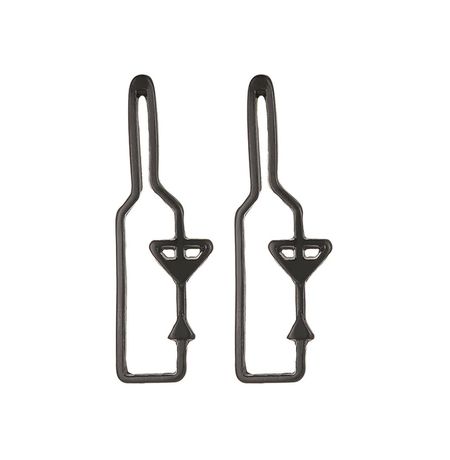 Серьги Вино и бокал (гвоздики) 3,5х0,5 см