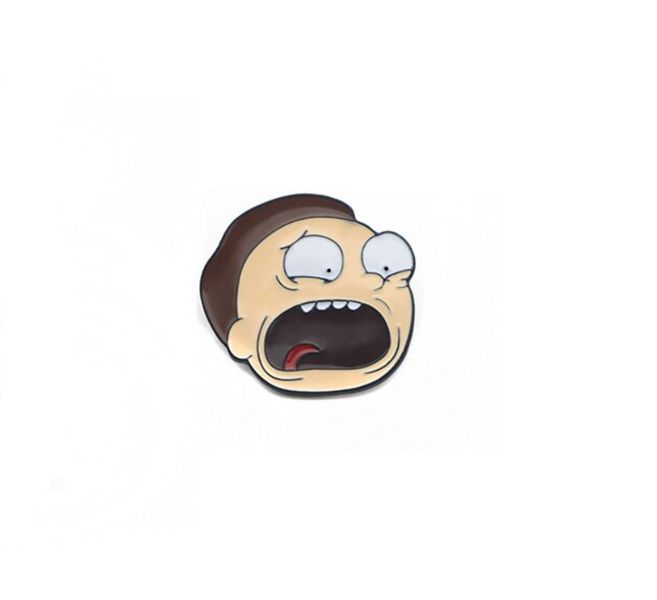 Значок Рик и Морти - Голова Морти (Rick and Morty)