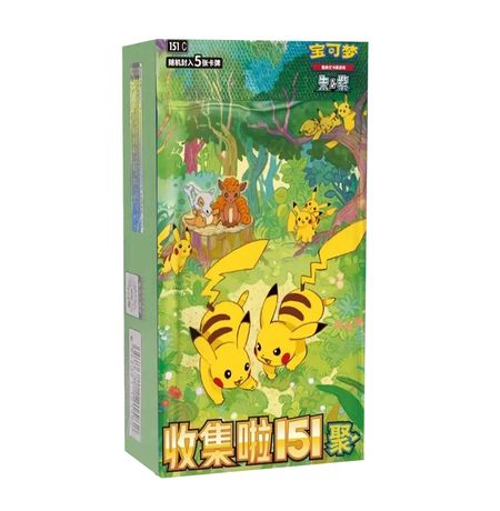 Коллекционные карточки Pokemon - Collect Gathering Slim (151C 4.0) 5 карт лицензия (на китайском)