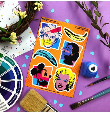 Наклейки Энди Уорхол (Warhol), стикеры NKS Mini
