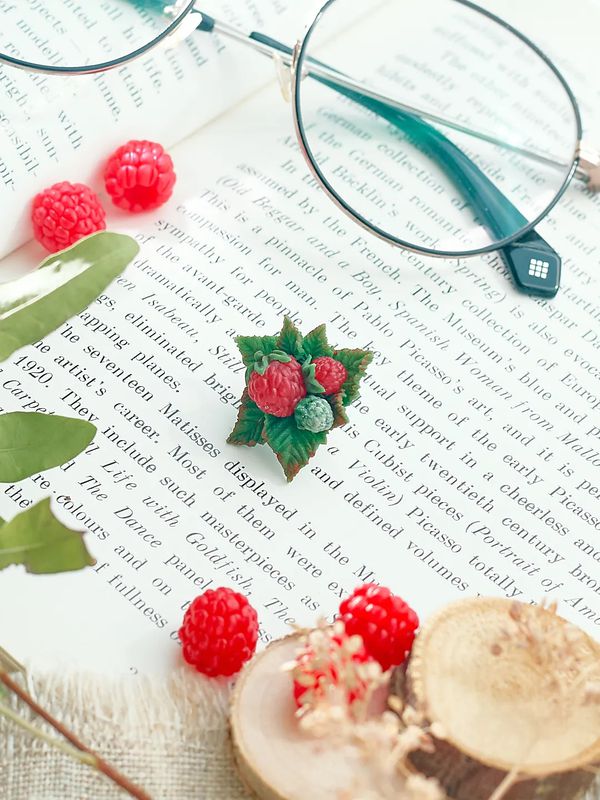 Брошь Малина тройная ягода изображение 3