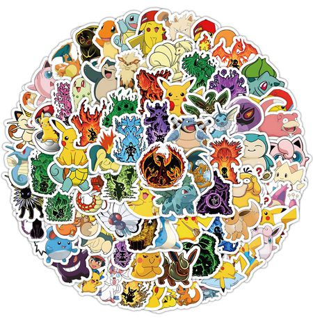 Стикеры Покемон (Pokemon), 100 шт