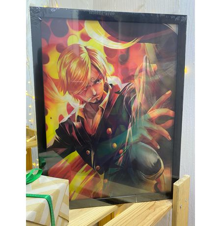 3D картина Ван Пис - Луффи, Санджи и Зоро 32х42 см (One Piece)