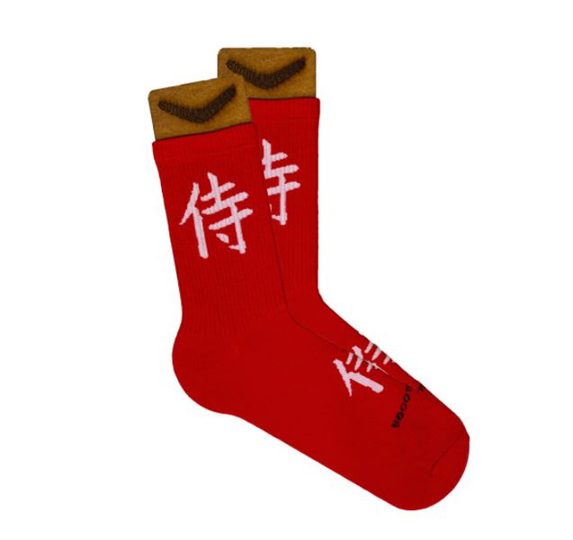 Носки Самурай, красный BOOOMERANGS