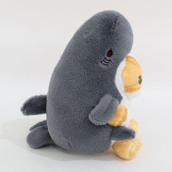 Мягкая игрушка Кот в акуле, серый изображение 3