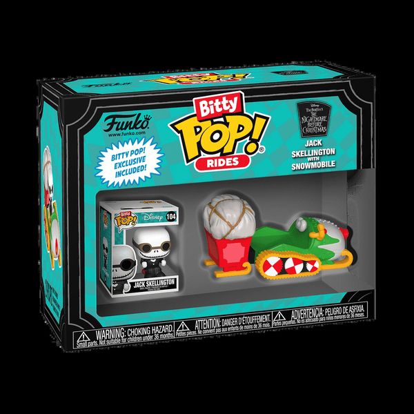 Фигурка Funko Bitty POP! Джек Скелингтон на снегоходе - Кошмар перед Рождеством (Jack Skellington)