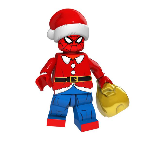 Мини-фигурка Новогодний Человек-Паук (Pogo Blocks - Spider-Man)