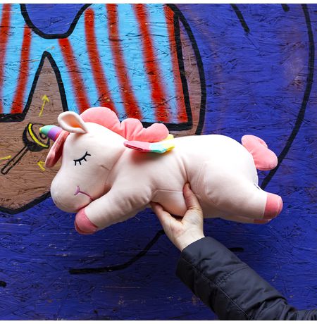 Мягкая игрушка Единорог розовый трогательный изображение 2