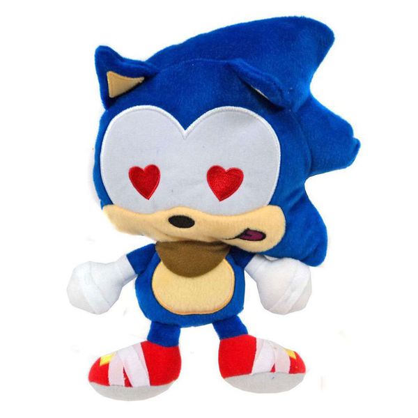 Мягкая игрушка Соник с сердечками(Sonic the Hedgehog) 25 см