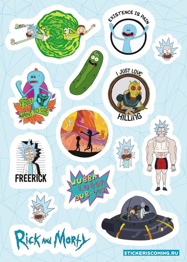 Наклейки Рик и Морти (Rick and Morty)