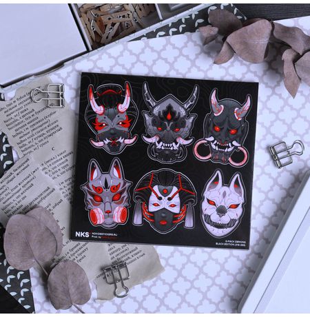 Стикеры Демоны Хання наклейки NKS