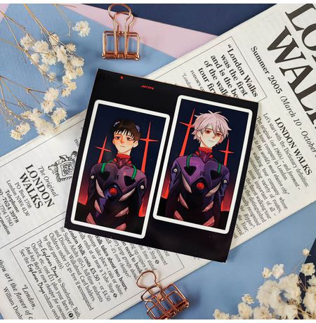 Стикер Евангелион - Синдзи и Каору No kid's