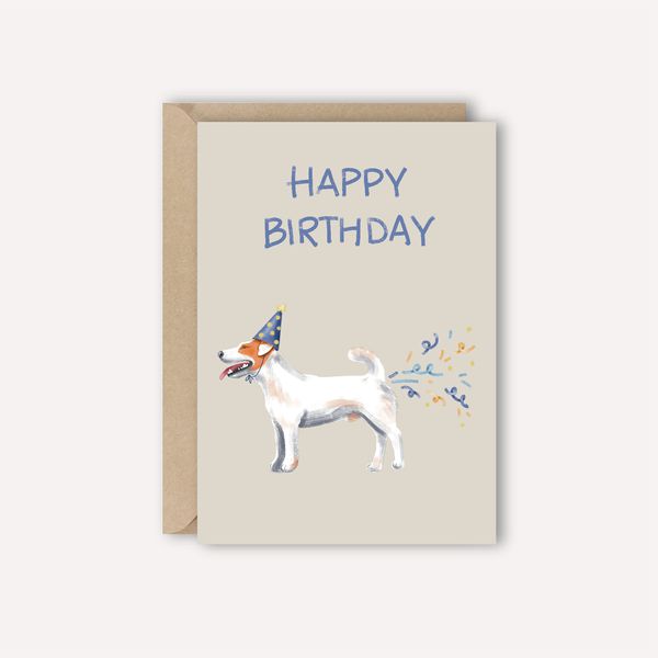 Открытка Собака с хлопушкой The Catcards