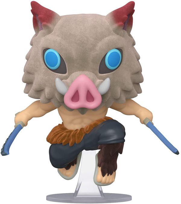 Фигурка Funko POP! Клинок рассекающий демонов - Иноске Хашибира Эксклюзив FLOCKED Inosuke Hashibira