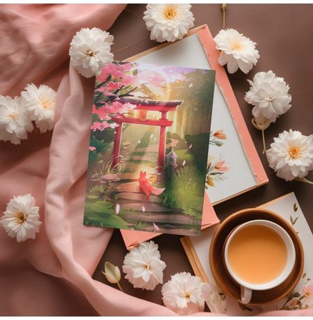 Открытка Лиса в Японии 15х10,5