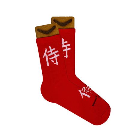 Носки Самурай, красный BOOOMERANGS