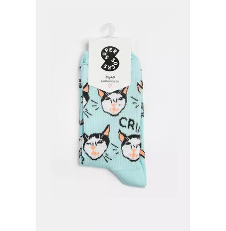 Носки SUPER SOCKS Мем кот Кхр-р-р (размер 35-40)
