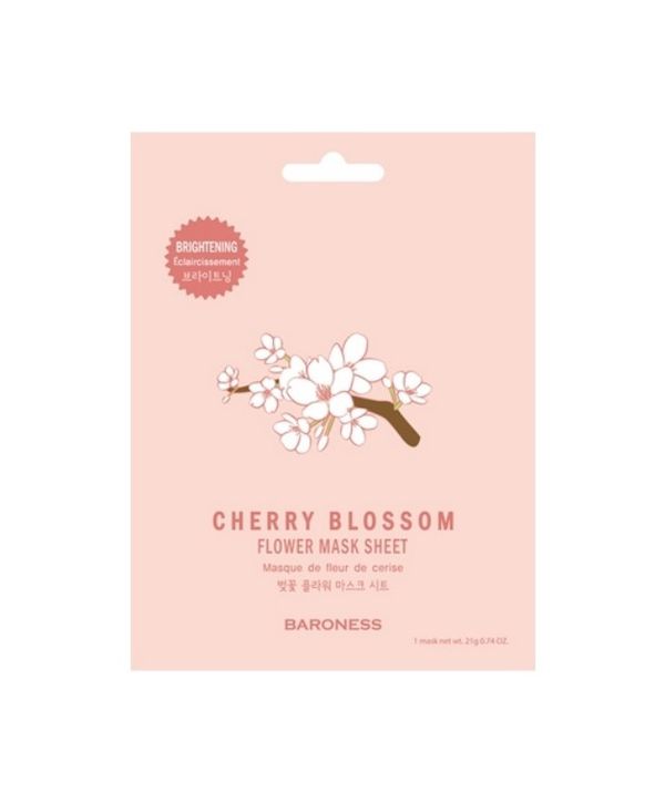 Маска для лица Baroness Flower Mask Sheet, вишня, тканевая