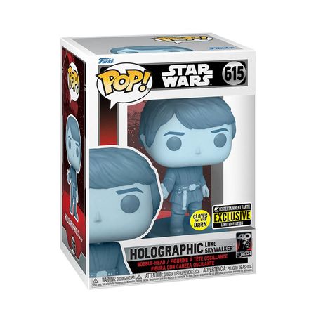 Фигурка Funko POP! Люк Скайуокер Голограмма (Star Wars - Hologram Luke) GITD EE Exc УЦЕНКА