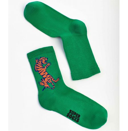 Носки SUPER SOCKS Восточный тигр, зеленый (размер 35-40) изображение 2