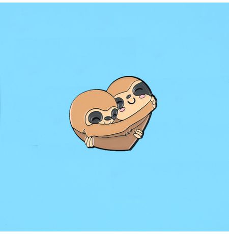 Значок Сердце - Ленивцы