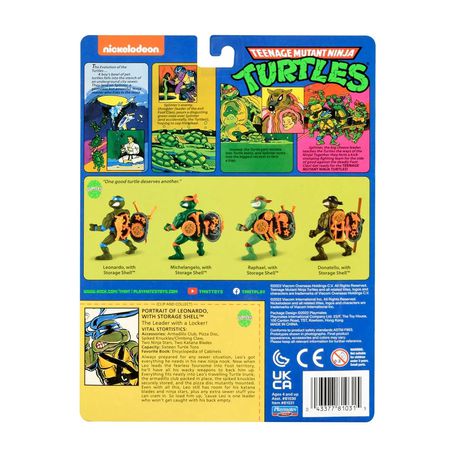 Фигурка Черепашки-Ниндзя - Леонардо (Leonardo - TMNT Classic Storage Shell) лицензия 10,5 см изображение 5