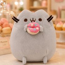 Мягкая игрушка Пушин с пончиком (Pusheen Cat) 15 см