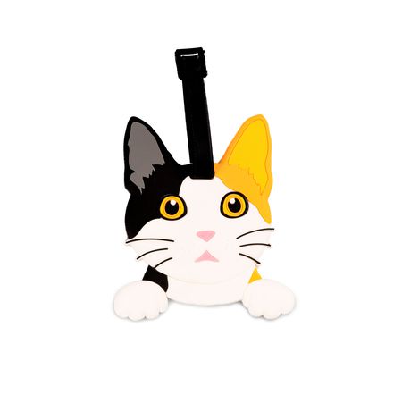 Багажная бирка Кот с желтым ухом