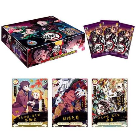 Коллекционные карточки Demon Slayer Категория А 5 штук в бустере (Клинок рассекающий демонов)