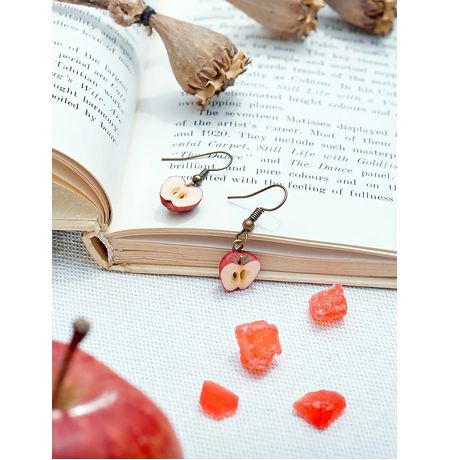 Серьги Яблоко половинки изображение 2