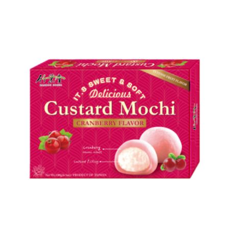 Моти Bamboo House Custard Mochi Клюква с заварным кремом