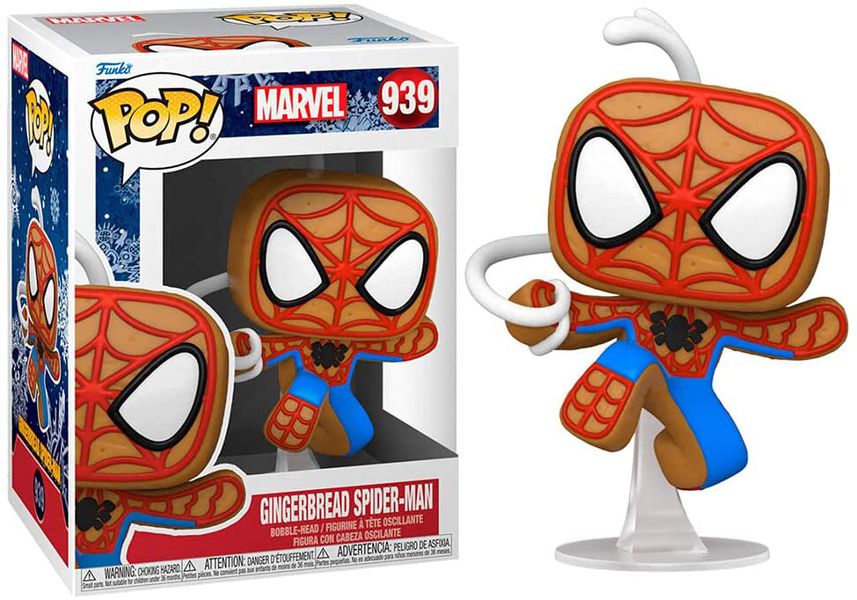 Фигурка Funko POP! Пряничный Человек-Паук (Gingerbread Spider-Man) №939