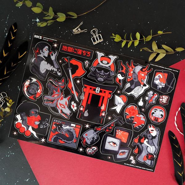 Наклейки Япония (Kuroaka), стикеры NKS