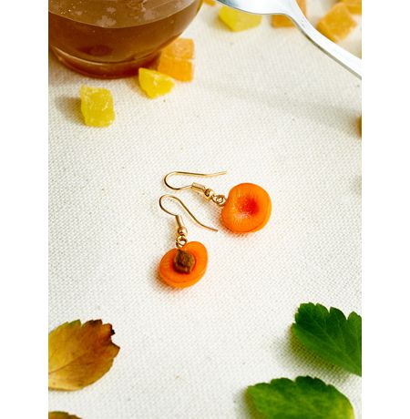 Серьги Абрикос половинки