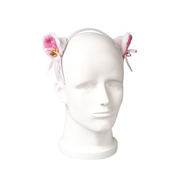 Ободок Ушки кошки Неко, белый УЦЕНКА