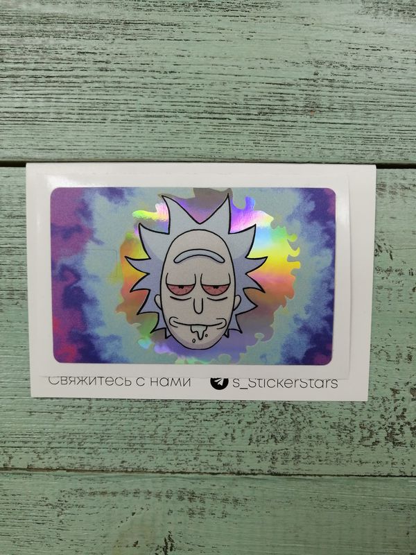 Наклейка на банковскую карту Рик и Морти - Рик (Rick and Morty - Rick) StickerStars