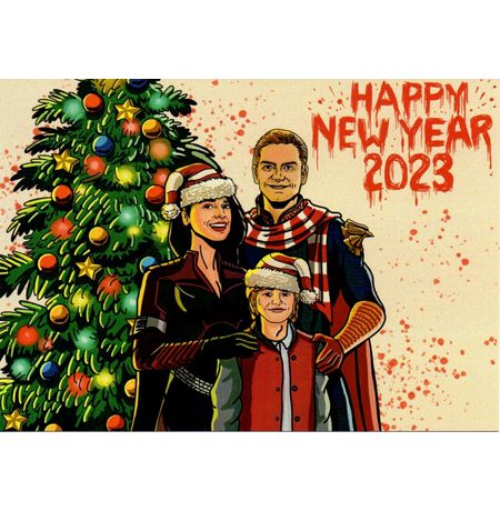 Открытка Пацаны - Happy New Year