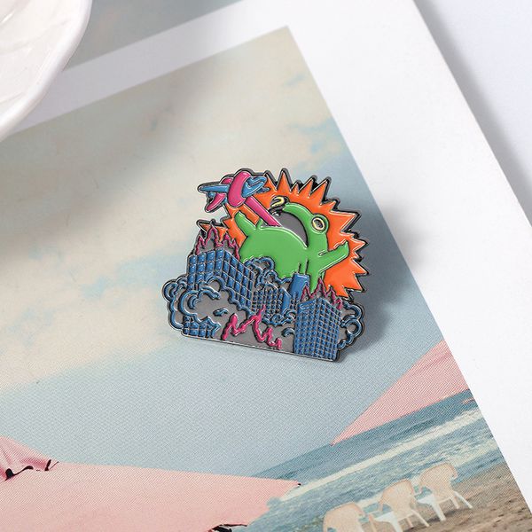 Значок Лягушка Годзилла