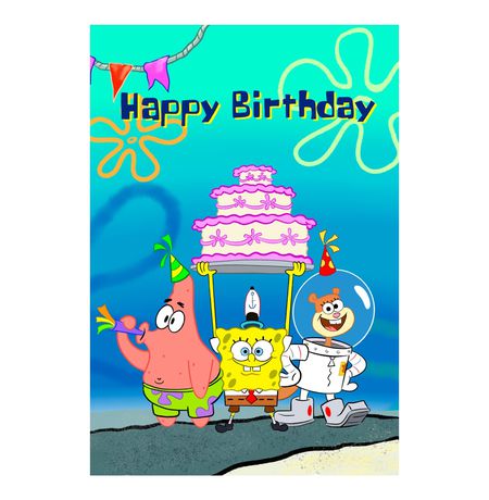 Открытка Спанч Боб - Happy Birthday
