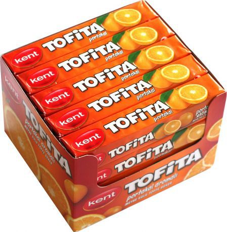 Жевательная конфета TOFITA  со вкусом Апельсина 47 гр