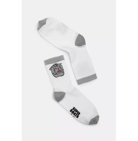 Носки SUPER SOCKS Мем кот О-э-ааа (размер 40-45)