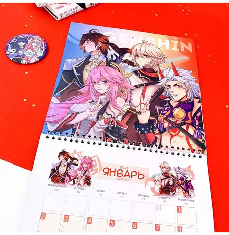Календарь Аниме 2023 со стикерами изображение 5